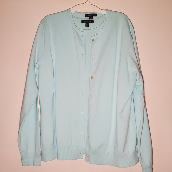 Lands' End Sweaters Lands End Sweater Set In Aqua Womens Size Large Poshmark